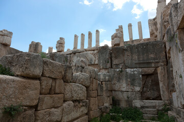 Ruins of Qasr al -Аbd Jordan on a sunny winter day
