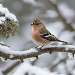 robin on snow