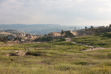 Jordan ancient Jerash on a sunny winter day.
