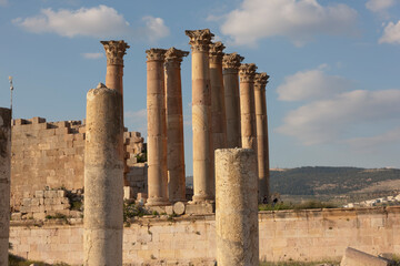 Jordan ancient Jerash on a sunny winter day.