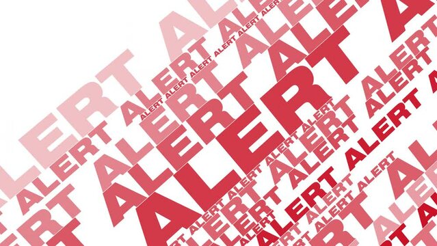 Alert text on white background urgent warning message for top priority attention and essential information