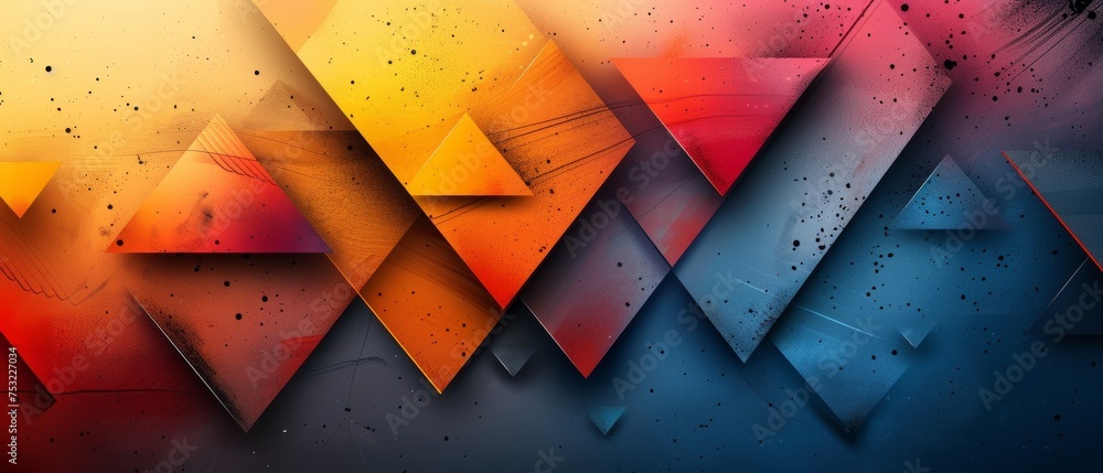 Poster vibrant abstract background with multiple colors