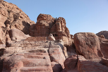 Jordan ancient Petra on a sunny winter day