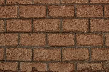 Fototapeta premium Weathered stained old brick wall background