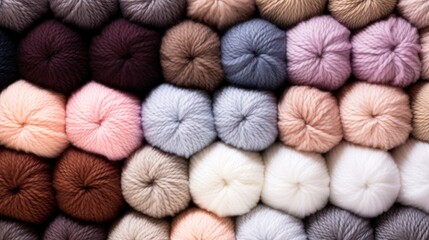 Close up of knitting needles. Wool background