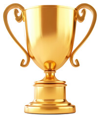 Fototapeta na wymiar gold trophy cup isolated transparent background