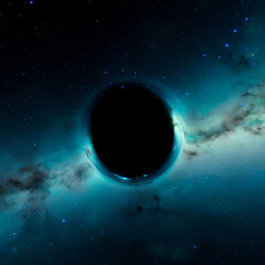 Enigmatic Black Hole Engulfing Light in the Vastness of Stellar Space