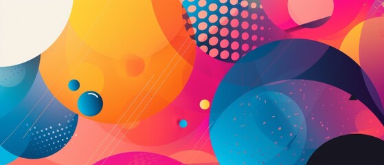 Vibrant Abstract Background With Circles and Dots