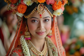 Manipuri traditional wedding attire Focus on the traditional wedding attire that adds elegance to Manipuri weddings