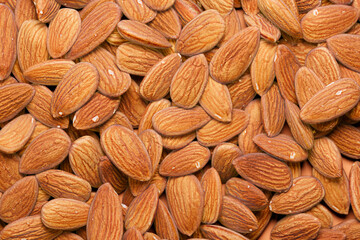 Almond Extravaganza: An Exquisite Close-up Shot of Raw Nuts