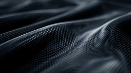 Carbon fiber background. Kevlar texture pattern. Film for cars. Abstract black crumpled material. - obrazy, fototapety, plakaty