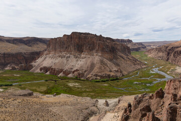 Pinturas River Canyon near the city of Perito Moreno in Argentina.