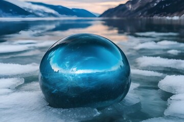crystal ball on the ice - Powered by Adobe
