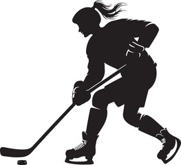 Fototapeta premium hockey player silhouette vector