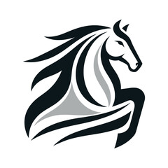 Horse logo. Vector illustration,isolated on white background
