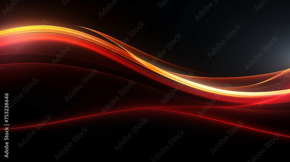 Poster realistic vector illustration showcases high-speed curves of a driving line with a neon effect, port