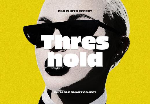 Pop Art Poster Photo Effect Mockup