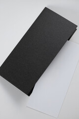 Elegant Black and White Envelopes on a Light Background