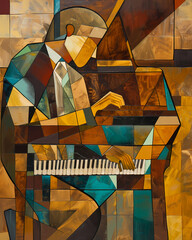 Visual Symphony: The Pianist's Keys