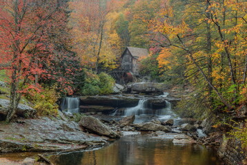 Glade Creek Grist Mill In Autumn