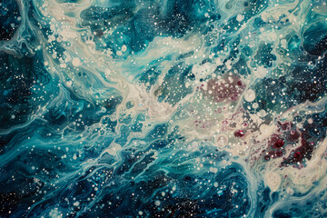 A cosmic tide sweeps across the canvas
