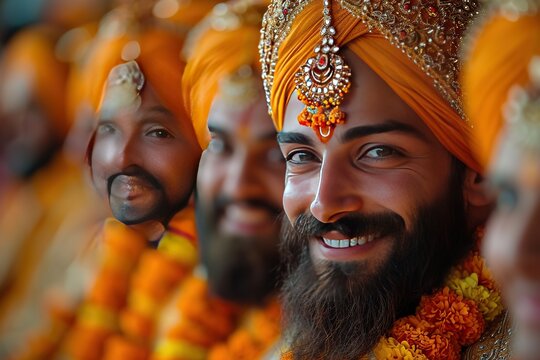 Sikh Anand Karaj Celebration Capture the vibrant and joyous moments of a Sikh Anand Karaj ceremony