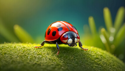 cartoon ladybug cute - obrazy, fototapety, plakaty