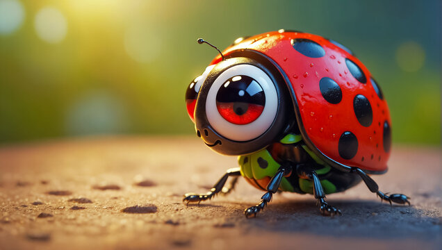 cartoon  friendly  ladybug cute
