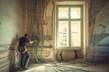 Electrical problems. Electrical installation repair. Renovation.
