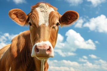 A curious cow looks into the camera.