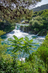 Waterfall in Krka National Park - 753245081