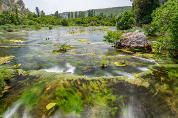 Waterfall in Krka National Park - 753245083