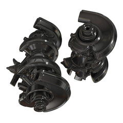 Metal abstract object,3d render