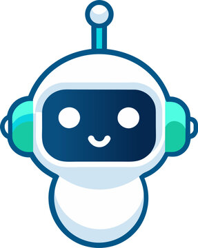 Ai chatbot cartoon logo icon element graphic vector illustration