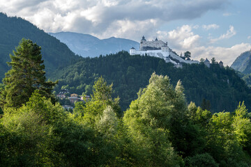 Hohenwerfen castle and fortress, Werfen, Austria - 753248606