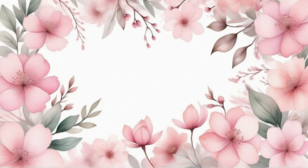 Fototapeta premium pink and white flowers