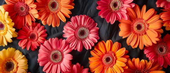 Poster colorful gerbera flowers background © antkevyv