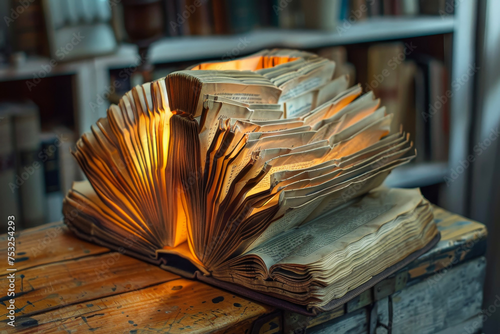 Poster a book that transforms into something else when opened