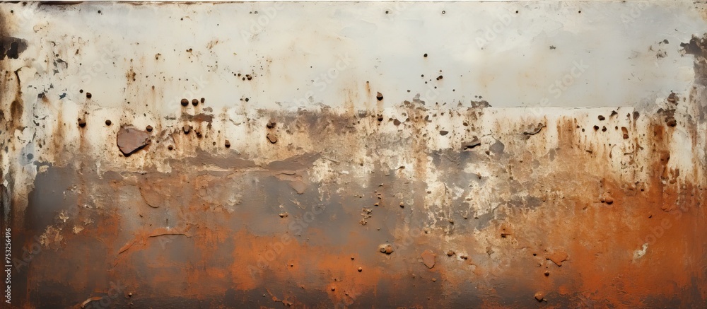 Poster weathered and textured rusted wall with rusty surface background