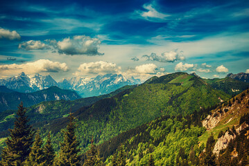 Landscape with Triglav mountains - 753257254