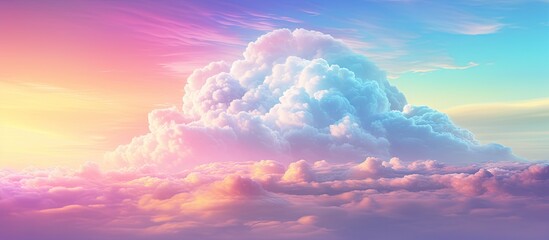 Vibrant Sky with Colorful Clouds and a Shining Sun Casting Warm Glow