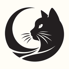 Cat Deferent poses Silhouette Vector Illustration