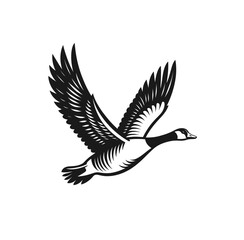 Duck monochrome isolated vector illustration