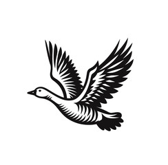 Duck monochrome isolated vector illustration