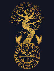 Tree of Life , Yggdrasil vector	
