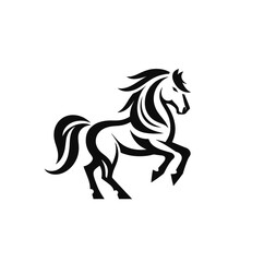 Obraz premium Horse isolated monochrome vector illustration 