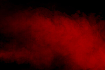 Orange and red steam on a black background.