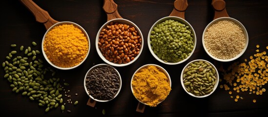 A Tasty Delight of Assorted Beans and Lentils with Rich Color Varieties