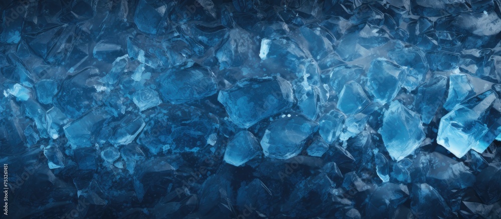 Aufkleber mesmerizing ice patterns and textures - a unique collection of frozen beauty