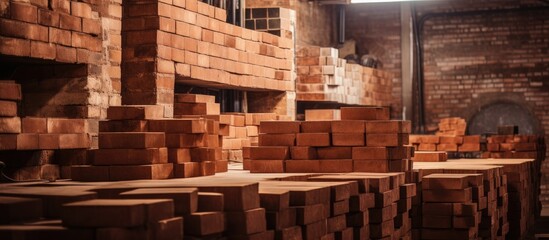 A Vast Pile of Various Bricks Stacked Together, Symbolizing Construction and Building Materials